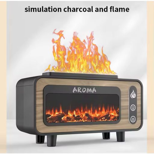 Vintage Tűzhatású Aroma Diffúzor/párásító Fehér