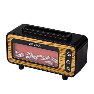   Vintage Tűzhatású Aroma Diffúzor/párásító Világos Fa