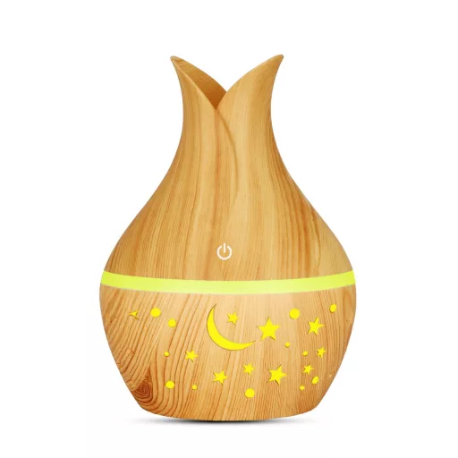 Csillagos Aroma Diffúzor-Párásító Világos Fa