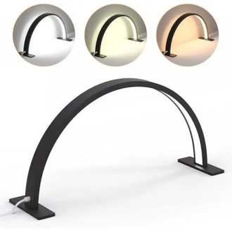   Árnyékmentes-Half Moon Glow 180°-os íves lámpa 30W - állítható fényerő Fekete-Kicsi