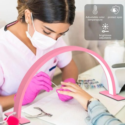 Árnyékmentes-Half Moon Glow 180°-os íves lámpa 30W - állítható fényerő Rózsaszín -Kicsi