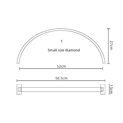 Árnyékmentes-Half Moon Glow 180°-os íves lámpa 30W - állítható fényerő Rózsaszín -Kicsi