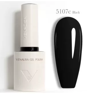   VENALISA TPO- és HEMA-mentes Gél Lakk – 5107c Klasszikus Fekete (10 ml)