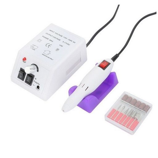 Sun X5 max 80W műkörmös lámpa + Professzionális Körömcsiszoló gép Alap csiszoló fejekkel Fehér