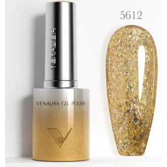 Venalisa Gel Polish – Ragyogó Arany Glitter 10 ml-5612