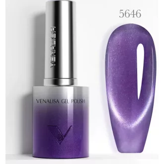   Venalisa Gel Polish – Csillogó Mélylila 10 ml-5646-Mágneses-Cat Eye