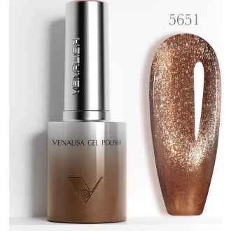   Venalisa Gel Polish – Csillogó Barna 10 ml-5651-Mágneses-Cat Eye