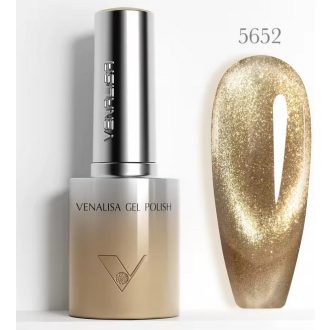   Venalisa Gel Polish – Csillogó Aranyzöld 10 ml-5652-Mágneses-Cat Eye