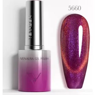   Venalisa Gel Polish – Multikróm Lila-Narancs 10 ml 5660-Mágneses-Cat Eye