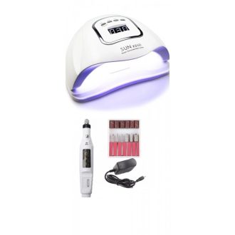   SUN X5 Max UV/LED Műkörmös lámpa 45db led 80 W Fehér Kézi Csiszológéppel