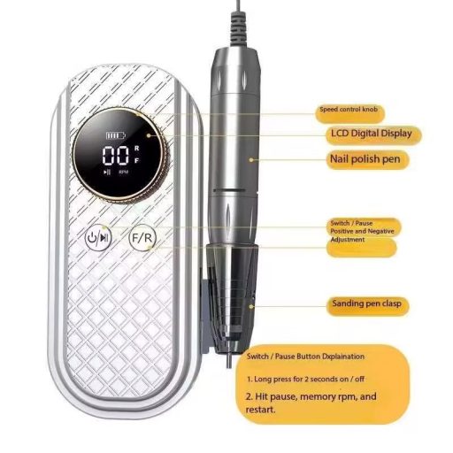 Akkumulátoros Műkörmös csiszológép 35.000RPM