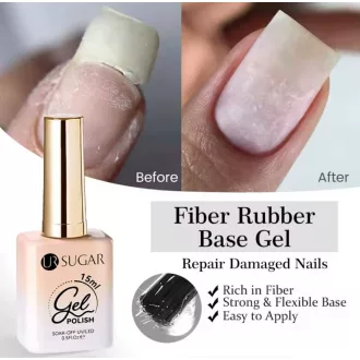 UR SUGAR Fiber-Üvegszállas Rubber Base Gel – 15 ml