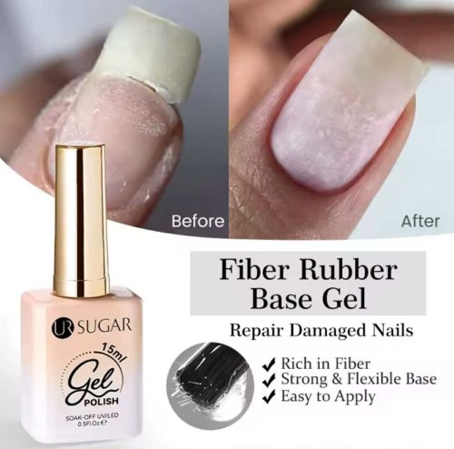 UR SUGAR Fiber-Üvegszállas Rubber Base Gel – 15 ml