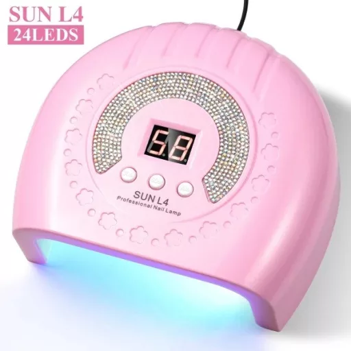Sun L4 Műkörmös Lámpa Strasszköves 88W Rózsaszín