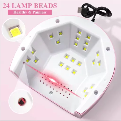 Sun L4 Műkörmös Lámpa Strasszköves 88W Rózsaszín