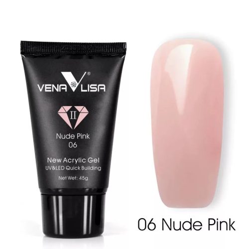 Venalisa Új Acryl Gél/Poly Gél  06 Nude Pink/ természetes Rózsaszín 45G