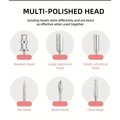 Akkumulátoros Profi Műköröm Csiszológép Metál 35.000Rpm S702