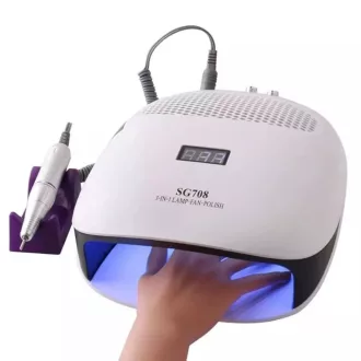   3in1 Műkörmös Led lámpa, Porelszívó, Körömcsiszológép egyben sg707