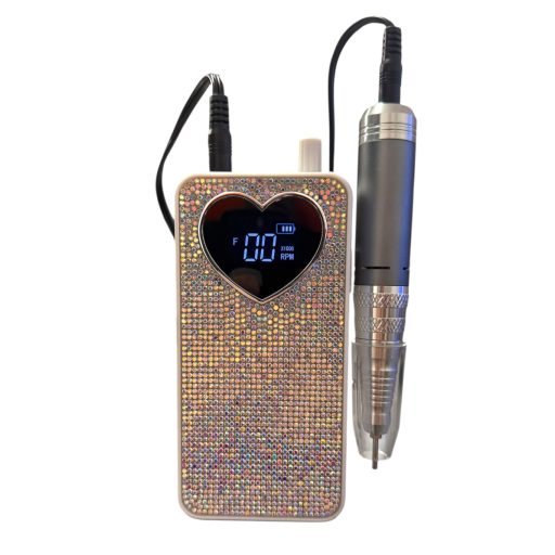 Strasszköves Akkumulátoros Profi Műköröm Csiszológép 35.000RPM