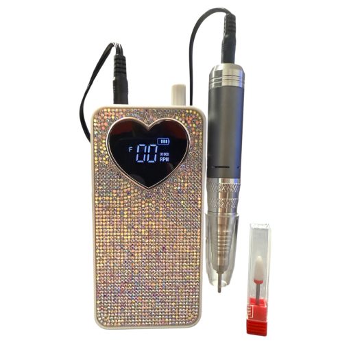 Strasszköves Akkumulátoros Profi Műköröm Csiszológép 35.000RPM