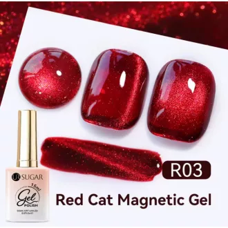 Ur Sugar Red Cat Magnetic- Mágneses Gél Lakk R03