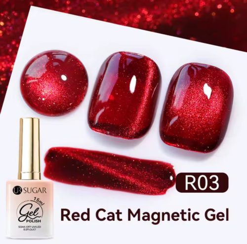 Ur Sugar Red Cat Magnetic-  Mágneses Gél Lakk R03 TPO Free