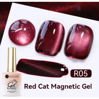 Ur Sugar Red Cat Magnetic- Mágneses Gél Lakk R05