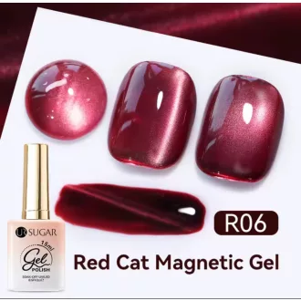Ur Sugar Red Cat Magnetic- Mágneses Gél Lakk R06