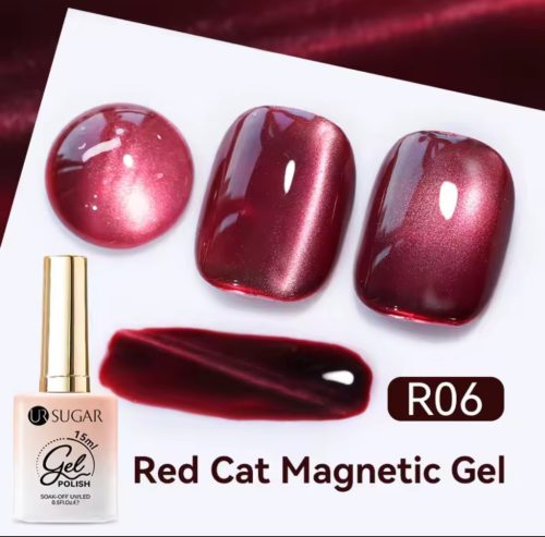 Ur Sugar Red Cat Magnetic-  Mágneses Gél Lakk R06 TPO Free