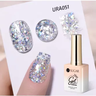 Ur Sugar Gél lakk  glitteres-ezüst  URA051 15ml