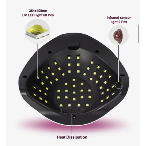 Sun Y13 Uv/Led Műkörmös Lámpa 248w 60DB Led Pink