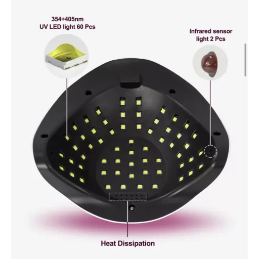 Sun Y13 Uv/Led Műkörmös Lámpa 248w 60DB Led Lila