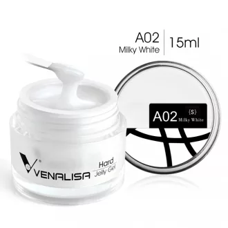   Venalisa Jelly műköröm építő zselé  /Builder Gel- A02 Milky White 15ml