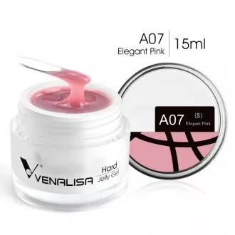   Venalisa Jelly műköröm építő zselé /Builder Gel - A07 Elegant Pink 15ml