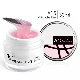   Venalisa Jelly műköröm építő zselé /Builder Gel - A15 Milkshake Pink 30ml