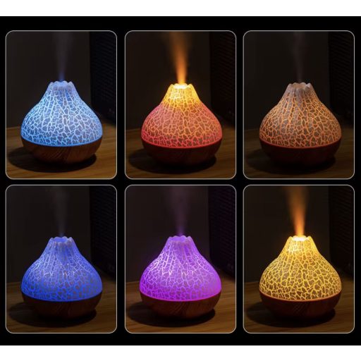 Vulkán hatású aroma párásító diffúzor Világos