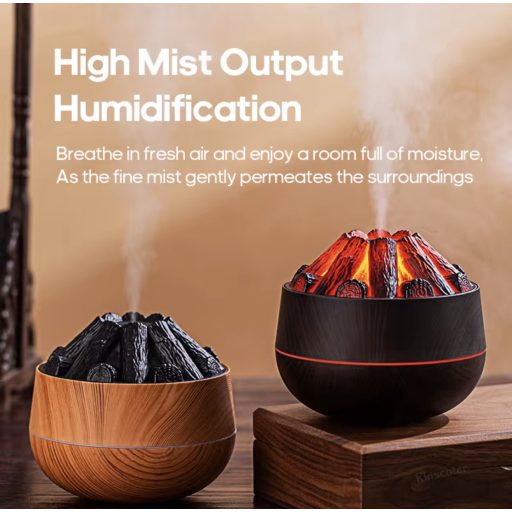 Égő Fa hatású Párásító-Diffúzor Sötét 