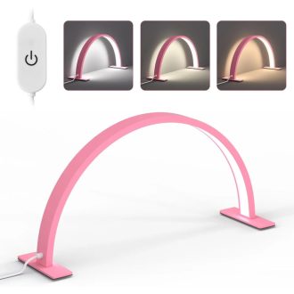   Árnyékmentes-Half Moon Glow 180°-os íves lámpa 36 W - állítható fényerő Rózsaszín -Nagy