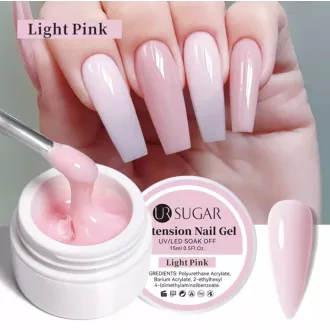   Ur Sugar  építő zselé  - halvány rózsaszín/light pink 15ml