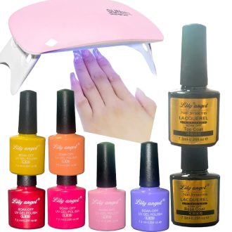   Alap Gél Lakk Induló szett 6db gél lakk+Alap lakk+Fedő Lakk+Sun mini uv lámpa