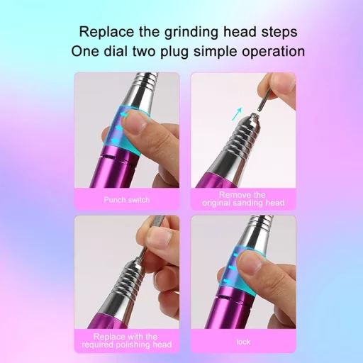 SML M19 Akkumulátoros Műkörmös Csiszológép – Professzionális ,45.000RPM