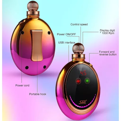 SML M19 Akkumulátoros Műkörmös Csiszológép – Professzionális ,45.000RPM