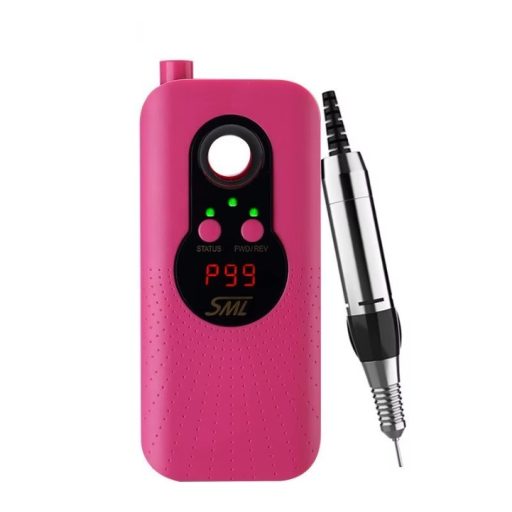 Sml M6 Akkumulátoros Műköröm Csiszológép 35.000RPM Rózsaszín