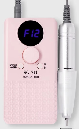 Akkumulátoros Professzionális Hordozható Műkörmös Csiszológép 45.000RPM  SG712 Pink