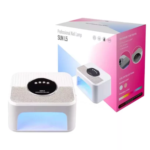 SUN L5 Professzionális UV/Led  Műkörmös Lámpa Strasszkövekkel 268W Fehér