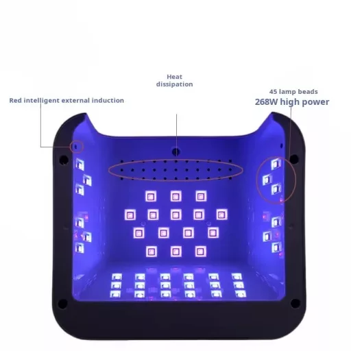SUN L5 Professzionális UV/Led  Műkörmös Lámpa Strasszkövekkel 268W Fehér