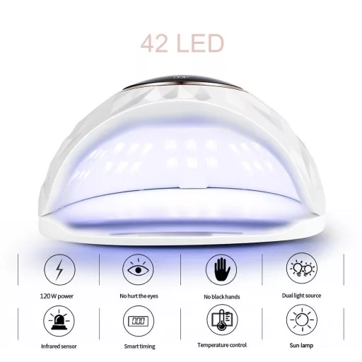 SUN T3 Plus 120w UV/LED műkörmös lámpa 42db led Pink