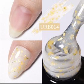   UR Sugar Rubber Base Gél  fehér csillám-arany glitter  urb014