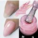 UR Sugar Rubber Base Gél  pink-arany csillám  urb033