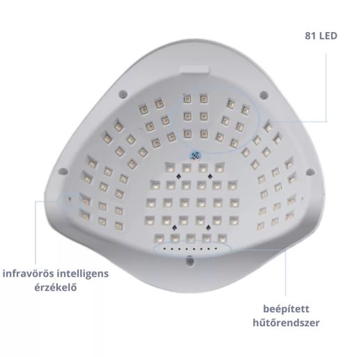 Sun X23 Max UV/LED műkörmös lámpa - pink leddel 320W